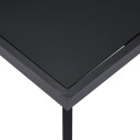 vidaXL Spisebord svart 160x80x75 cm herdet glass