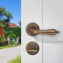 Beslagsboden B153A Ytterdørvrider Antikk Messing