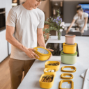 GUZZINI Eco Matoppbevaring i Bioplast 3 bokser: 0,7 1,5 2,8 l