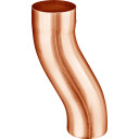VMZINC bøy 76 mm kobber nedløpsrør copper