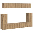vidaXL TV-benksett 5 stk. Artisan Eik Konstruert tre