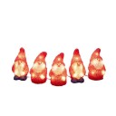 Konstsmide 5 nisser med varmhvit LED IP44
