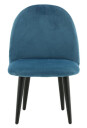 Velvet spisestuestoler til barn velour blå.