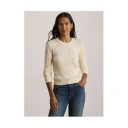 Lauren Ralph Lauren   Topp Br Rayon Pltd Ctn Sweater Pullover   Hvit