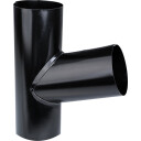 Plastmo svart stålgrenrør 75 mm 70°