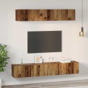  TV benksett 5 pcs Gammelt tre 100 x 30 x 30 cm Konstruert tre