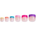 Depend Press On Nails Colourful Frenc