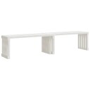  Hagebenk utvidbar hvit 212,5x40,5x45 cm heltre furu 832526