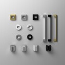 INR Iconic Nordic Rooms Dusjhjørne ARC 14 Måltilpasset Brushed Brass / Opal Klart Glass