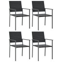 vidaXL Hagestoler 4 stk svart 54x62,5x89 cm polyrotting