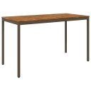 vidaXL Hagebarbord NAARDEN Naturlig og Kaffe 180 x 88,5 x 105 cm