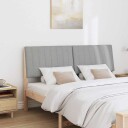 Polstret sengegavl Lysegrå 150 cm Massiv furu