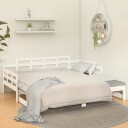 vidaXL Uttrekkbar dagseng hvit heltre furu 2x(90x190) cm