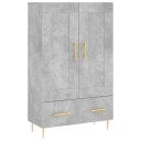vidaXL Highboard betonggrå 69,5x31x115 cm konstruert tre