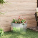 vidaXL Plantekassed sølv 60 x 30 x 35 cm Galvanisert Stål