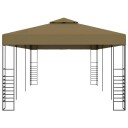 vidaXL Hagetelt 6x3x2,7 m gråbrun 180 g/m²