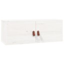 vidaXL Veggskap hvit 80x30x30 cm heltre furu