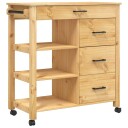  Kjøkkenvogn MONZA 84x40x90 cm heltre furu 376112