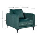 Lenestol HOME4YOU Bianka 80x40xh85 cm, melamin med eikebark - grønn