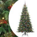  Kunstig sammensatt juletre med 300 LED grønn 210 cm PE og PVC