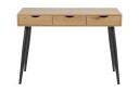 Citysea Skrivebord 110 cm med Oppbevaring 3 Skuffer   Beige/Svart