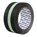 Dedra Sklisikker Tape Svart Med Selvlysende Stripe 50mm x 5m