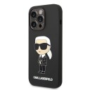 Karl Lagerfeld Silikonovertrekk Ikonik til iPhone 14 Pro - Svart