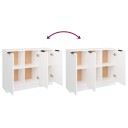 vidaXL Skjenk hvit 90,5x30x70 cm konstruert tre