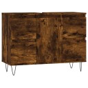 Vidaxl Baderomsskap røkt eik 80x33x60 cm konstruert tre 831657
