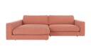Rowico Home Duncan 3 seters sofa med sjeselong V Rød Brenda 52 258 x 150 x 78 cm Rød
