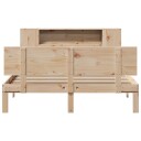  Seng med bokhylle uten madrass 135x190 cm heltre furu 8721158614131