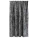  Gardin med gardiner 2 pcs Grå 140 x 140 cm Fløyel
