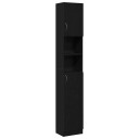 Vidaxl Baderomsskap svart eik 32x25,5x190 cm konstruert tre 862015