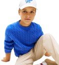 Tommy Hilfiger Cotton Cable Sweater Blue 140