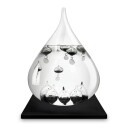 Mikamax XXL Galileo-termometer med svart trebase - 27 cm
