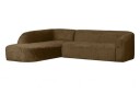 Bepurehome Sloping Corner Sofa Left Velvet brass