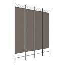 vidaXL Romdeler 4 paneler antrasitt 160x220 cm stoff