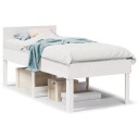  Sengeramme uten madrass hvit 90x190 cm heltre furu 8721158397553