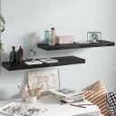 vidaXL Flytende vegghyller 2 stk h?yglans svart 80x23,5x3,8 cm MDF
