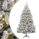  Kunstig juletre Grønn og hvit 210 cm PVC og metall