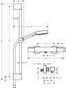 Hg Pulsify Select S - Brusesystem 105 M. Termostat & Bruserstang 65 Cm Krom