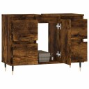 vidaXL Baderomsskap røkt eik 80x33x60 cm konstruert tre