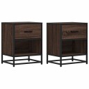  Nattbord 2 stk brun eik 40x31x50 cm konstruert tre 8721102837524