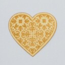 Strykemerke Beige Hjerte