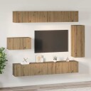  TV benksett 8 pcs artisan eik 30.5 x 30 x 90 cm Konstruert tre