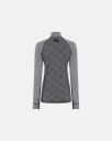 Dovre Women Langermet t skjorte 'Half Zip' 100% merino ull grå