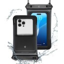 Spigen A611P Vanntett Flytende Etui 2 stk. Matt Svart - Universelt Mobildeksel