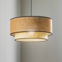 Duolla Hengelampe Boho rotting tekstil beige/svart