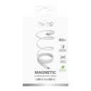 Puro Magnetic USB C USB C 60W USB 3.2 20Gbps 1m hvit PUCUSBCUSBCMAGWHI