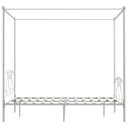 vidaXL Himmelsengeramme hvit metall 160x200 cm
